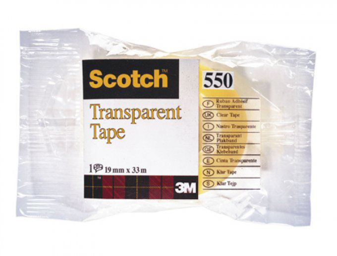 Ruban adhésif SCOTCH transparent résistant 19mmx33m sachet.