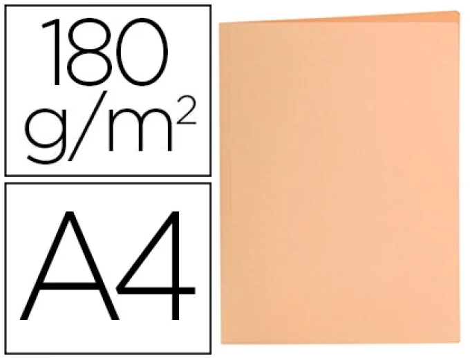 50 Sous-chemise liderpapel papier cartonne 180g/m2 310x230mm document a4 coloris orange pastel.