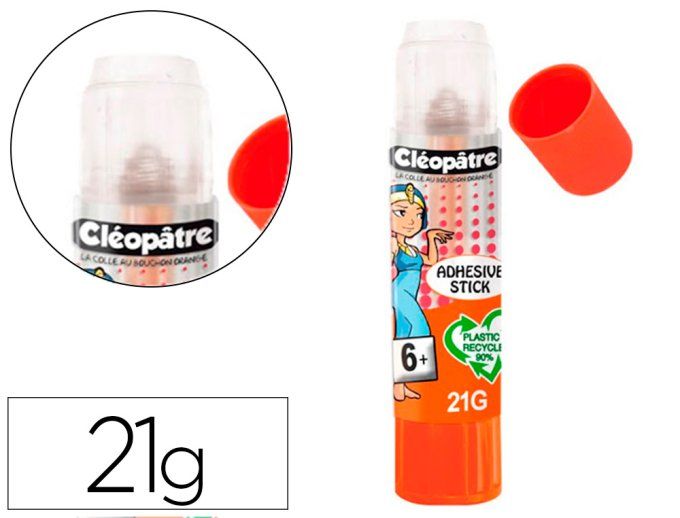COLLES CLEOPATRE Stick de colle cleopatre invisible forte usage intensif sans solvant carton papier