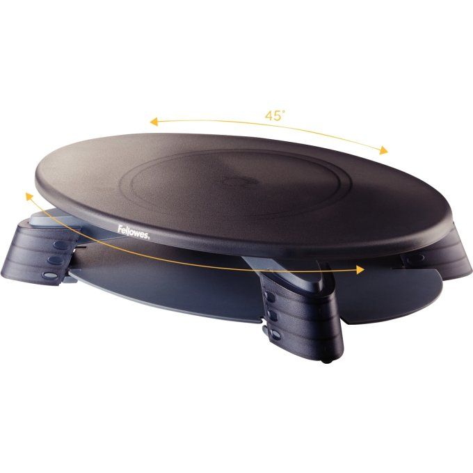 FELLOWES Support écran plat pivotant. Ajustable 3 hauteurs. Plateforme tournante à 45° 