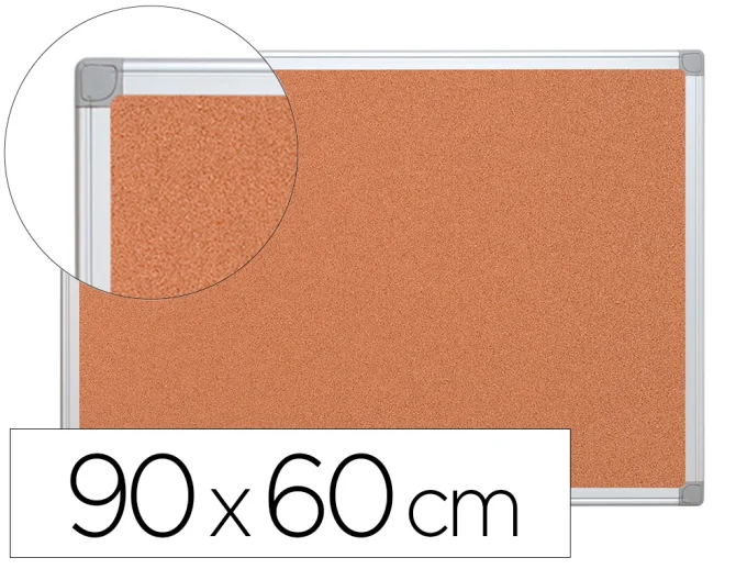 Tableau liège q-connect mural cadre aluminium résistance humidité accessoires fixation mur 1mm épais