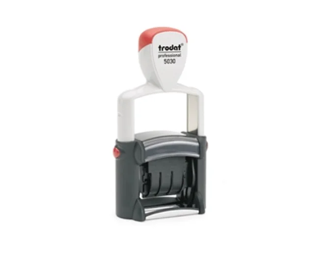 Tampon dateur trodat 5030 métallique léger incassable date 4mm encrage automatique usage répétitif 