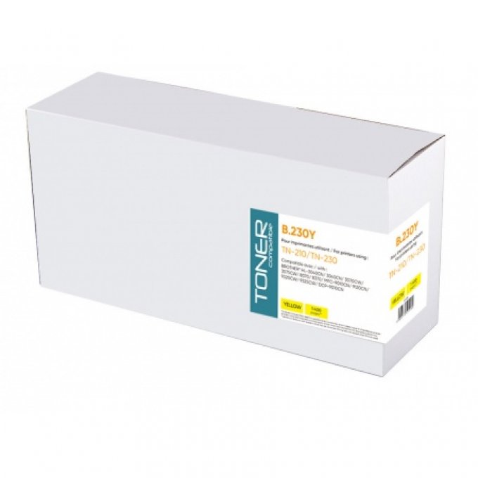 TONER COMPATIBLE AVEC BROTHER TN-210 / TN-230 Y 1500 pages Garantie à vie