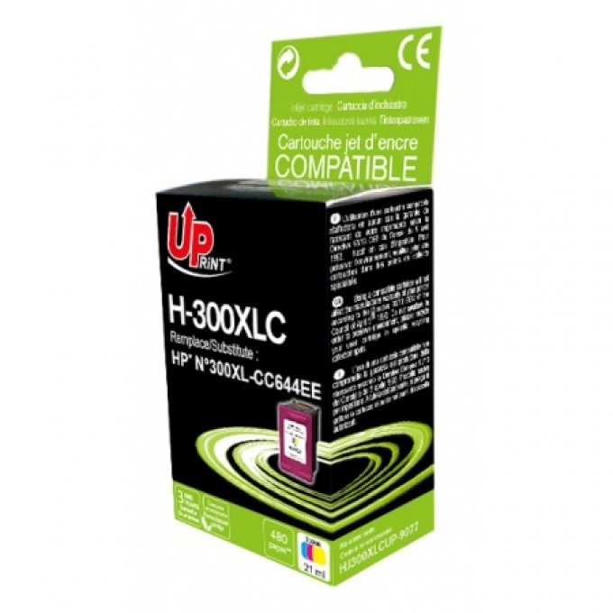 UPRINT H-300XLC CL CARTOUCHE COMPATIBLE AVEC HP N°300XL - CC644EE CARTOUCHE GARANTIE 3ANS