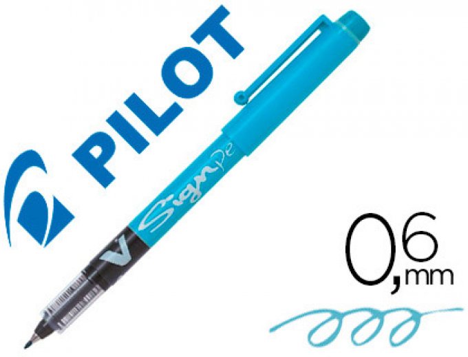 Stylo-feutre PILOT  v sign pen écriture moyenne 0.6mm pointe fibre polyester encre intense 