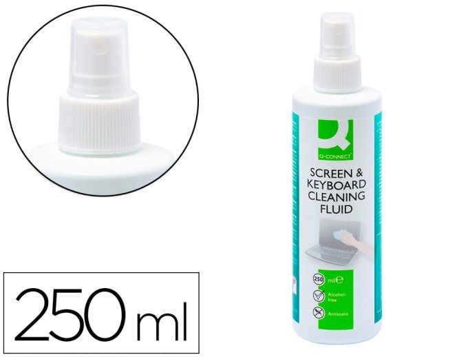 Vaporisateur q-connect nettoyant écrans sans solvants nocifs tous écrans nouvelle génération flacon 