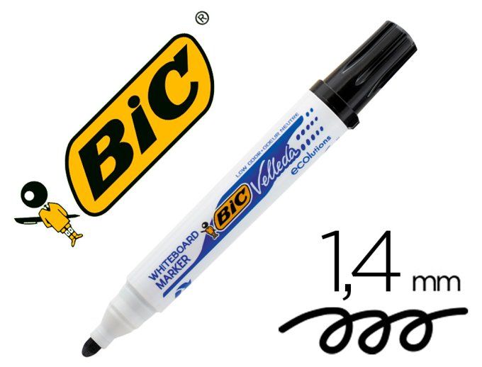 Marqueur BIC velleda 1701 effaçable pointe ogive tracé 1.5mm 