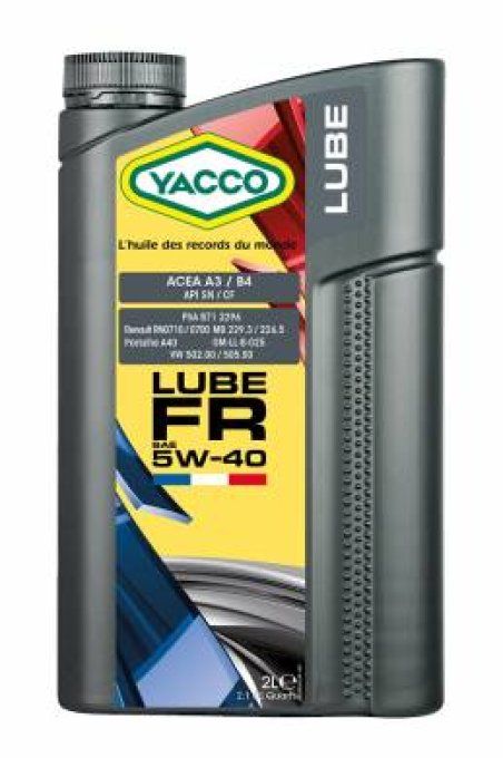 Huile moteur Yacco 5w40 FR+ 5L
